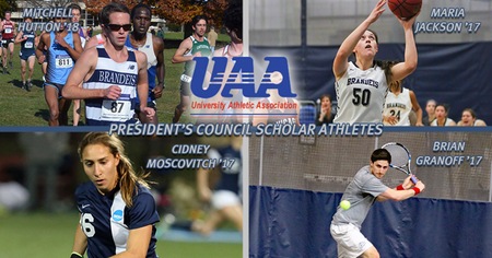Four from Brandeis named to UAA President's Scholar-Athlete Team