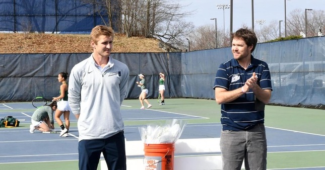Assistant coach Christo Schultz (left) and head coach Ben Lamanna (right) were named UAA Men's and Women's Tennis Coaching Staff of the Year (Photo by Sportspix)