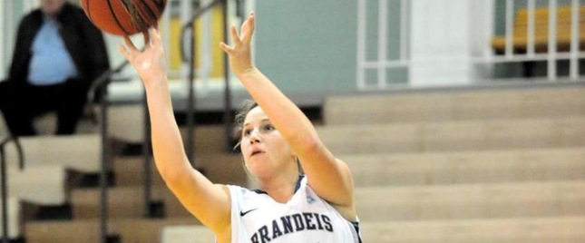 Diana Cincotta '11 hit her 100th career 3-pointer in the win over CMU (photo by SportsPix)
