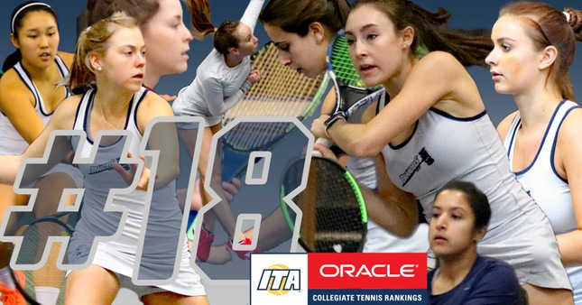 Women's tennis ranked program-high 18th in Division III