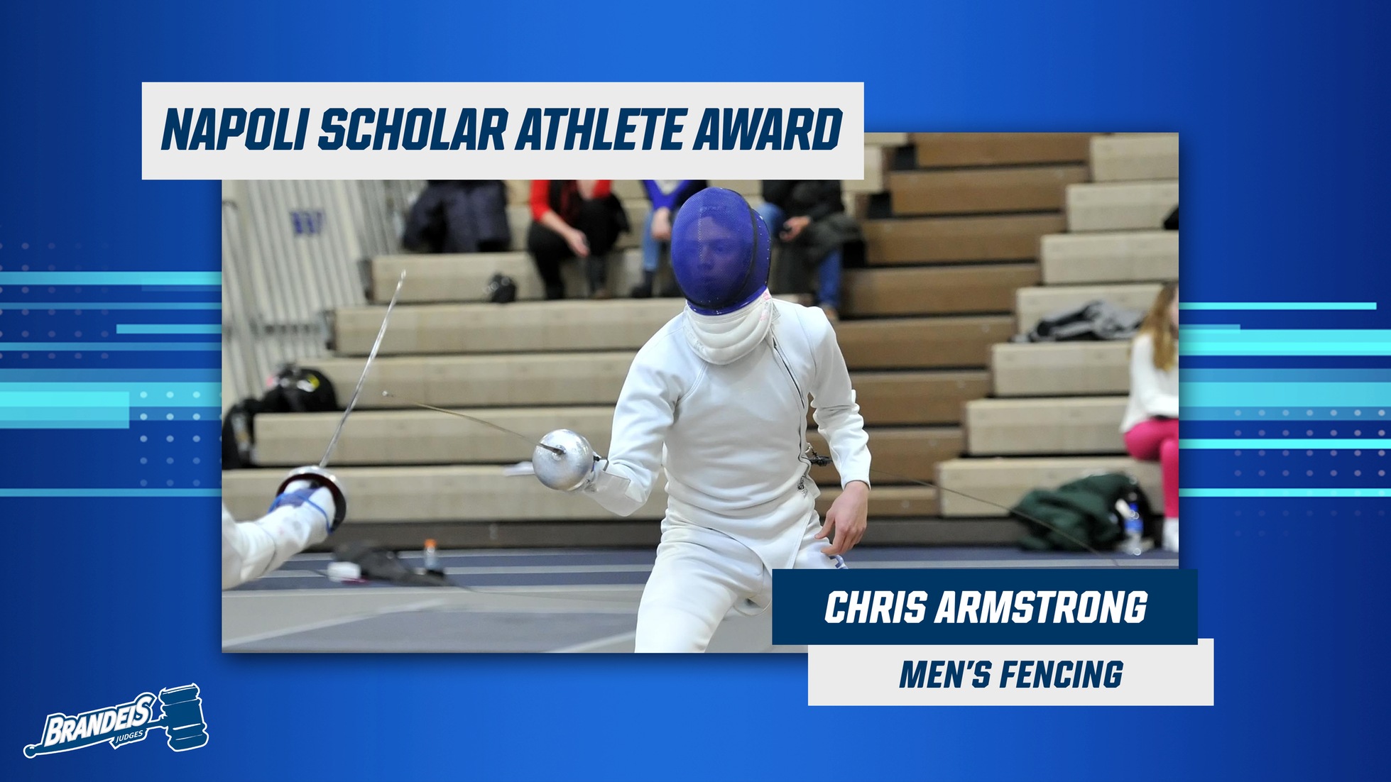 Charlie Napoli '58 Scholar-Athlete Award winner Chris Armstrong fencing epee