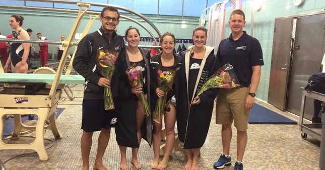 Swimmers split with Clark on Senior Day